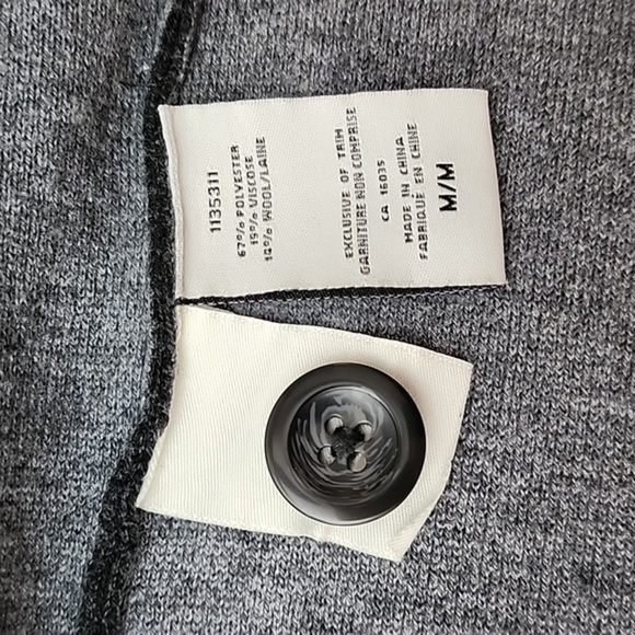 Catherine Malandrino Wool Blend Grey Cardigan Women's Size  Medium - Picture 7 of 11